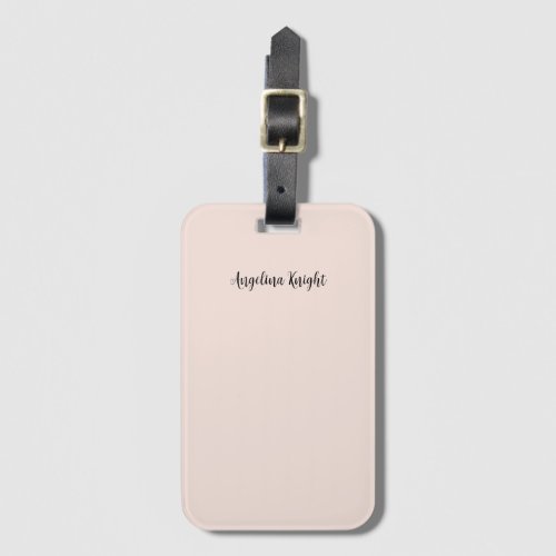 Elegant Stylish Chic Plain Handwriting Script Luggage Tag