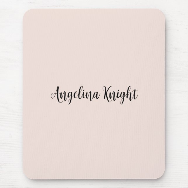Elegant Stylish Chic Plain Handwriting Script Mouse Pad (Front)