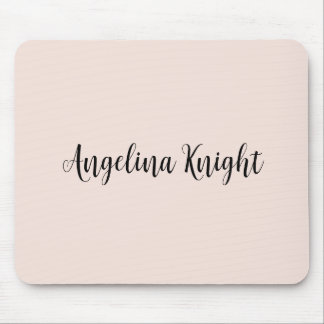 Elegant Stylish Chic Plain Handwriting Script Mouse Pad
