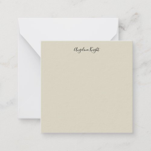 Elegant Stylish Chic Plain Handwriting Script Note Card