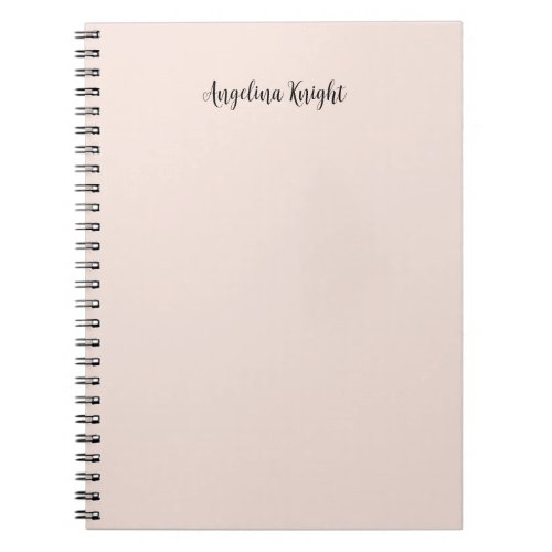 Elegant Stylish Chic Plain Handwriting Script Notebook