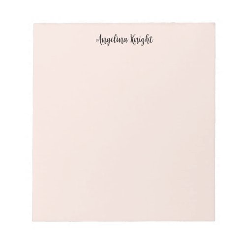 Elegant Stylish Chic Plain Handwriting Script Notepad