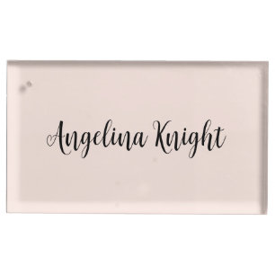 Elegant Stylish Chic Plain Handwriting Script Place Card Holder
