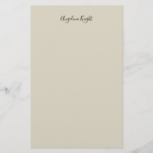 Elegant Stylish Chic Plain Handwriting Script Stationery