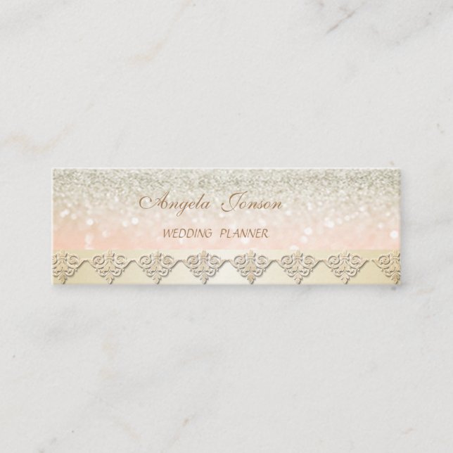 Elegant Stylish Chic Proffesional Mini Business Card (Front)