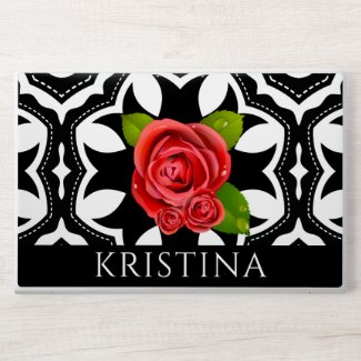 Elegant Stylish Chic Romantic Floral Modern  HP Laptop Skin