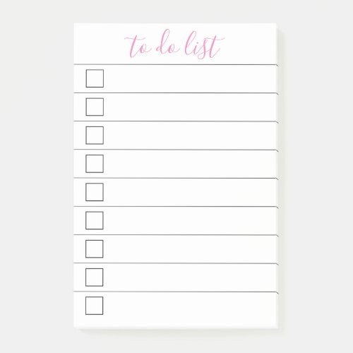 Elegant Stylish Chic To_Do List Handwriting Script Post_it Notes