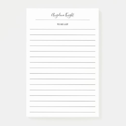 Elegant Stylish Chic Todo List Handwriting Script Post_it Notes