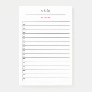 Elegant Stylish Chic Todo List Handwriting Script Post-it Notes