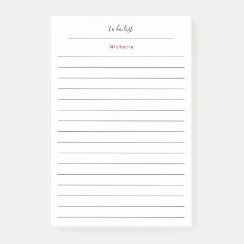 Elegant Stylish Chic Todo List Handwriting Script Post_it Notes