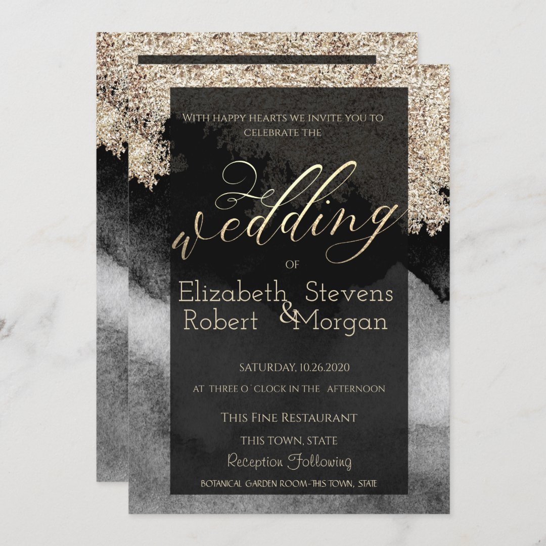 Elegant Stylish Chic Wedding Invitation | Zazzle