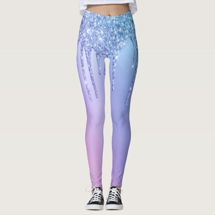 purple glitter leggings