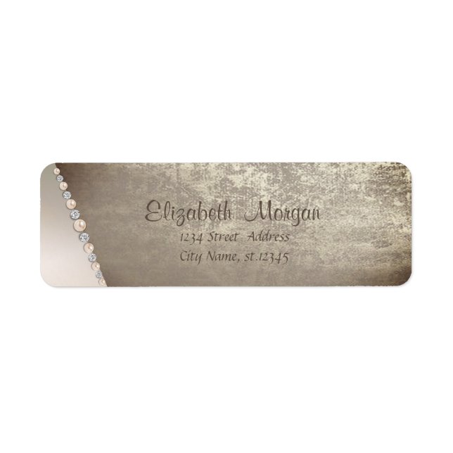 Elegant Stylish Chiv,Pearls Label (Front)