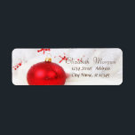 Elegant,Stylish Christmas Balls Label<br><div class="desc">Adorable  christmas balls   on white background. An elegant and sophisticated designe.Costumize with your name and address details.</div>