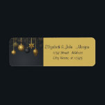 Elegant  Stylish ,Christmas Balls,Snowflakes Label<br><div class="desc">Elegant Christmas balls on dark background. An elegant and sophisticated design. Customize with your name and address details.</div>