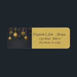 Elegant  Stylish ,Christmas Balls,Snowflakes Label<br><div class="desc">Elegant Christmas balls on dark background. An elegant and sophisticated design. Customize with your name and address details.</div>