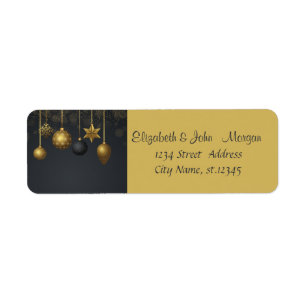 Elegant Stylish ,Christmas Balls,Snowflakes Label