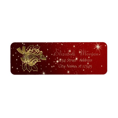 ElegantStylish Christmas Bell Label