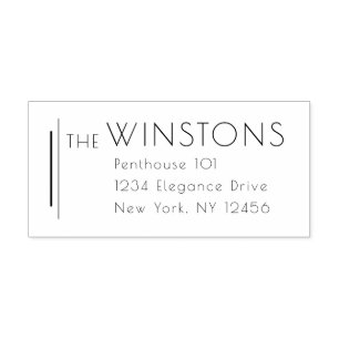 Elegant Stylish Classic Rich Luxury Return Address Self-inking Stamp