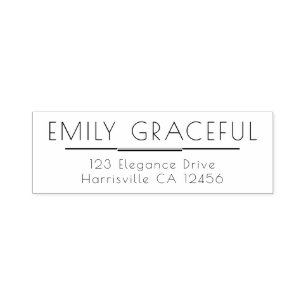 Elegant Stylish Classic Rich Return Address Self-inking Stamp