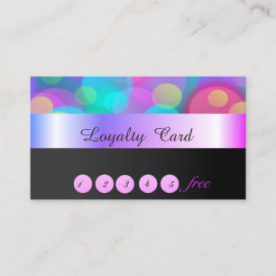 Elegant Stylish,Colorful Bokeh Loyalty Card