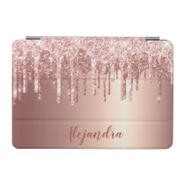 Elegant stylish copper rose gold glitter drips iPad mini cover Elegant stylish copper rose gold glitter drips iPad mini cover
