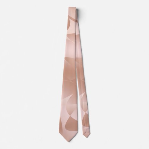 Elegant stylish copper rose gold pattern neck tie