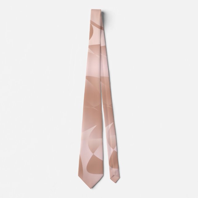 Elegant stylish copper rose gold pattern neck tie (Front)