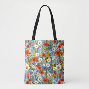 Elegant Stylish Cute Boho Botanical Floral  Tote Bag