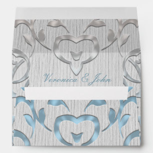 Elegant Stylish Embossed Ornaments Formal Wedding Envelope