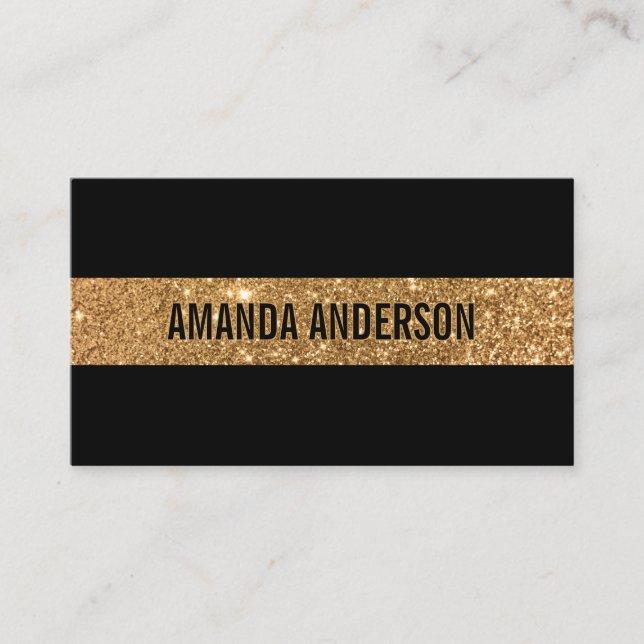 Elegant Stylish Faux Gold Glitter | Business Card (Front)
