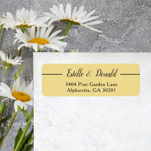 Elegant Stylish Faux Gold Wedding Return Address  Label