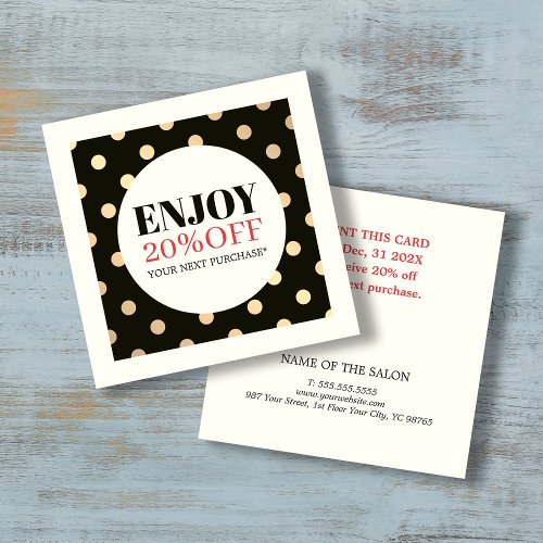 Elegant Stylish Faux Golden Holiday Coupon