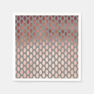 elegant stylish faux rose gold polka dots pattern paper napkins