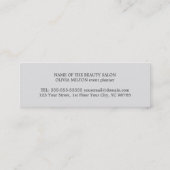 Elegant Stylish Faux Silver Stripe Event Planner Mini Business Card (Back)