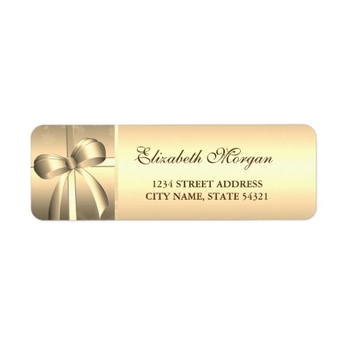 Elegant Stylish Festive Gold Bow  Label