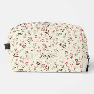 Elegant Stylish Floral Cometic Pencil Dopp Kit