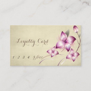 Elegant Stylish Floral Loyalty Card