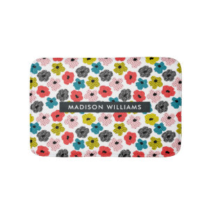  Elegant Stylish Flowers Minimalist  Bath Mat