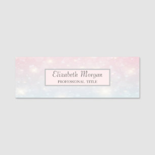 Elegant Stylish, Frame, Bokeh Name Tag