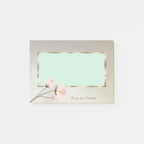 Elegant StylishFrameFlower Post_it Notes