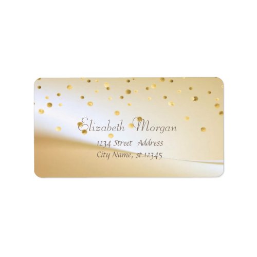 Elegant  Stylish Fux Gold Foil Confetti Label