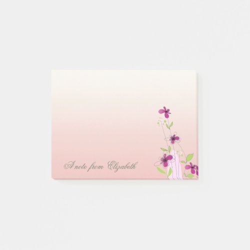 Elegant Stylish Girly    Flowers Post_it Notes