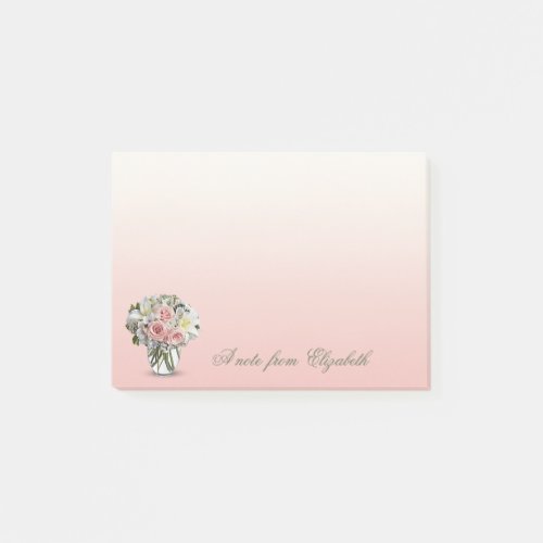 Elegant Stylish Girly    Flowers Post_it Notes