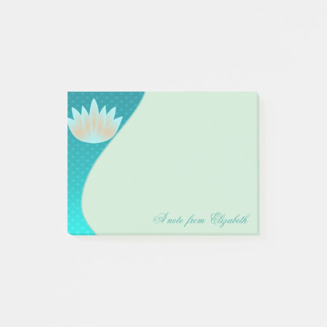 Elegant Stylish Girly , Lotus   Flower Post-it Notes (Front)