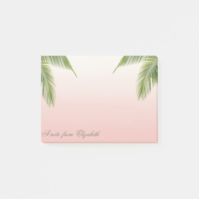 Elegant Stylish Girly ,  Palm Leaves Post-it Notes (Front)