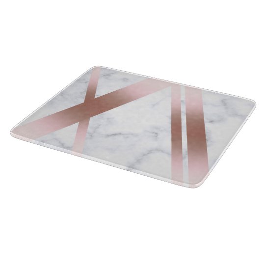 Elegant Stylish Y Rose Gold White Marble Cutting Board Zazzle Elegant Stylish Y Rose Gold White Marble Cutting Board