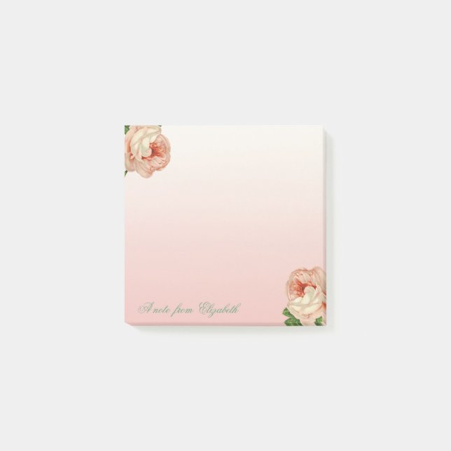 Elegant Stylish Girly , Roses Post-it Notes (Front)