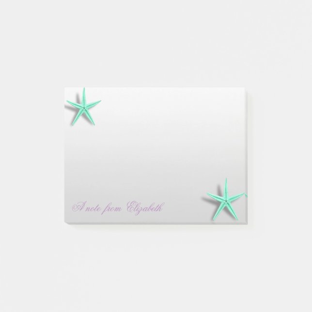 Elegant Stylish Girly ,Starfish Post-it Notes (Front)