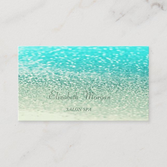 Elegant Stylish Glamorous Proffesional Glittery Business Card (Front)